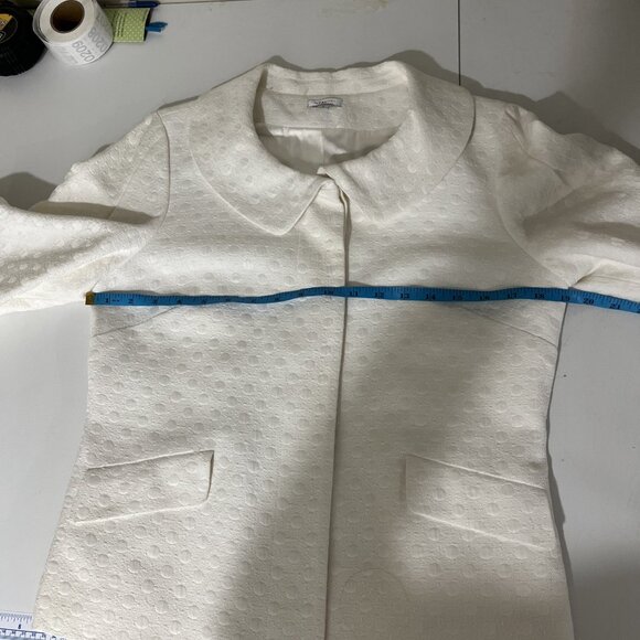 Anthropologie Semantiks Cream Peter-Pan-Collar Blazer Womens Size 8 - Picture 8 of 9